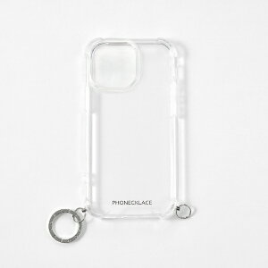 ROA�b���A iPhone 14 Pro 6.1�C���` �X�g���b�v�p�����O�t���N���A�P�[�X�@�V���o�[�`���[�� PHONECKLACE PN23877i14PSV