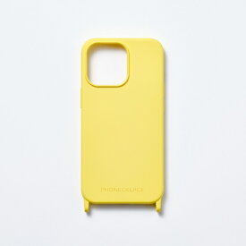ROA｜ロア iPhone 14 Pro 6.1インチ ストラップホール付きシリコンケース イエロー PHONECKLACE PN23887i14PYL