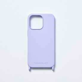 ROA｜ロア iPhone 14 Pro 6.1インチ ストラップホール付きシリコンケース ラベンダー PHONECKLACE PN23890i14PLV