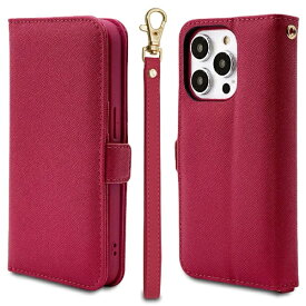 ラスタバナナ｜RastaBanana iPhone 14 Pro （6.1インチ） 手帳型ケース+ハンドストラップ マゼンタ 7128IP261PBO