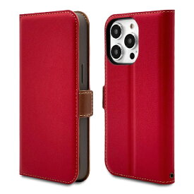 ラスタバナナ｜RastaBanana iPhone 14 Pro （6.1インチ） 薄型手帳ケース サイドマグネット レッド×ブラウン 7126IP261PBO