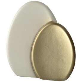 Leonardo｜レオナルド デコレーションオブジェ イースターダブルエッグ ゴールド＆ホワイト Pesaro ホワイト/ゴールド 025349