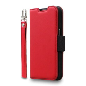 CORALLO｜コラーロ iPhone14 手帳型ケース レッド×ブラック CR-INNCSPLNU-RD
