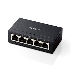 ELECOM｜エレコム スイッチングハブ [5ポート /1Giga対応 /ACアダプタ] メタル筐体 ブラック EHC-G05MA-B