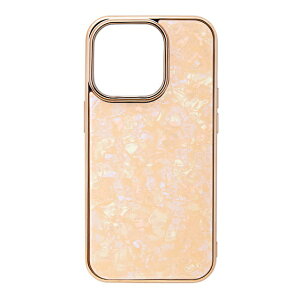 ���j�P�[�X�bUNICASE iPhone 14 Pro 6.1�C���` Glass Shell Case coral pink UNI-CSIP22MP-0GSCP