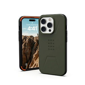 UAG�bURBAN ARMOR GEAR UAG�� MagSafe�Ή�CIVILIAN iPhone 14 Pro�p �P�[�X �I���[�u UAG-IPH22MB-CMS-OL