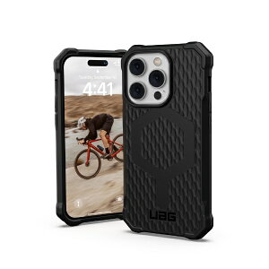UAG�bURBAN ARMOR GEAR UAG�� MagSafe�Ή� �G�b�Z���V�����A�[�}�[ iPhone 14 Pro�p �P�[�X �u���b�N UAG-IPH22MB-EMS-BK