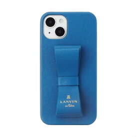 ランバン｜LANVIN LANVIN en Bleu - Slim Wrap Case Stand & Ring Ribbon for iPhone 14 6.1inch 2眼 [ Navy ] LANVIN en Bleu ランバン　オン　ブルー