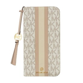 マイケルコース｜MICHAEL KORS MICHAEL KORS - Folio Case Stripe With Tassel Charm for MagSafe for iPhone 14 Plus 2眼 [ Vanilla ] MICHAEL KORS マイケル　コース