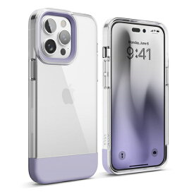 ELAGO｜エラゴ iPhone 14 Pro Max GLIDE CASE ケース クリア・パープル EL-INGCSPTGE-CP