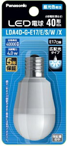 Panasonic�b�p�i�\�j�b�N LED�d�� ���`�d���^�C�v LDA4DGE17ESWX [E17 /��ʓd���` /40W���� /�����F /1�� /�L�z���^�C�v]