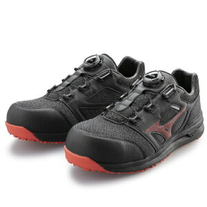 【エントリーで最大全額ポイント還元|11/5迄】 mizuno|ミズノ 26.5cm メンズ 安全靴 オールマイティLSII52L BOA 靴幅:3E相当(ブラック×レッド) F1GA2202【JSAA・普通作業用(A種)認定品 耐滑 プロテク
