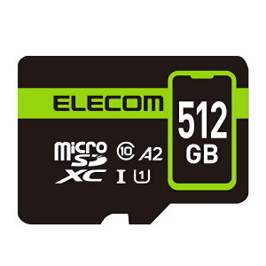 ELECOMbGR MicroSDXCJ[h/f[^T[rX2Nt/UHS-I U1 90MB/s 512GB MF-SP512GU11A2R [512GB]
