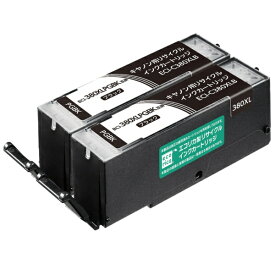 ecorica｜エコリカ 互換リサイクルインクカートリッジ [キヤノン BCI-380XLPGBK](大容量) 顔料ブラック(2個パック) ECI-C380XLB-2P