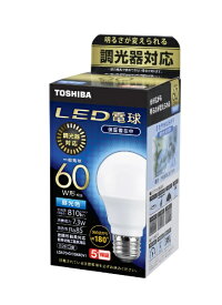 東芝｜TOSHIBA 調光断熱対応LED電球 LDA7D-G/DSK60V1 [E26 /一般電球形 /60W相当 /昼光色 /1個 /広配光タイプ]