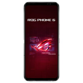 ASUS｜エイスース ROG Phone 6 ファントムブラック Qualcomm Snapdragon 8+ Gen 1 6.78型 ワイドAMOLEDディスプレイ メモリ/ストレージ：16GB/512GB nanoSIM×2 SIMフリースマートフォン ファントムブラック ROG6-BK16R512