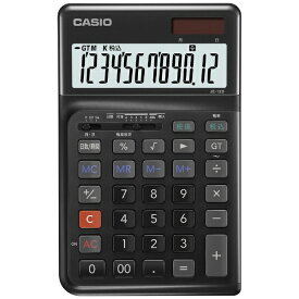 カシオ｜CASIO 人間工学電卓 ジャストタイプ・右手用 ブラック JE-12D-BK-N [12桁]