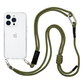 ラスタバナナ｜RastaBanana iPhone 14 Pro (6.1インチ) TFS ハイブリッドケースTPU×PC CL+ショルダーストラップ グリーン 7258IP261PHB