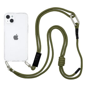 ラスタバナナ｜RastaBanana iPhone 14 Plus 6.7インチ TFS ハイブリッドケースTPU×PC CL+ショルダーストラップ グリーン 7264IP267HB