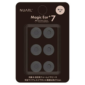 NUARL�b�k�A�[�� �C���[�s�[�X Magic Ear+7 M 3�y�A �u���b�N NME-P7-M