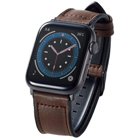 ELECOM｜エレコム Apple Watch用ハイブリッドレザーバンド（45/44/42mm） ブラウン AW-45BDLHVBR