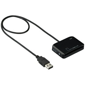 ナカバヤシ｜Nakabayashi 接触型ICカードリーダーライター USB-A接続 micoroSDカードリーダー搭載(Mac/Windows11対応) ブラック CRW-ICMSD77BK [マイナンバーカード対応]