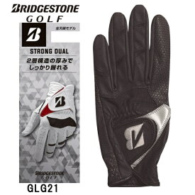 ブリヂストン｜BRIDGESTONE [厚手]ゴルフグローブ ストロングデュアル STRONG DUAL ブラック GLG21 [メンズ /左手着用(右打ち用) /26cm]【返品交換不可】