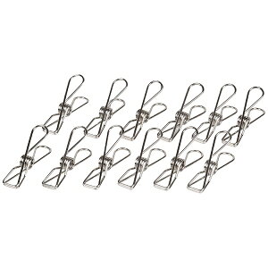 パール金属|PEARL METAL ステンレス製ピンチ12個セット メタリア HB-6178