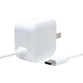 ナカバヤシ｜Nakabayashi AC充電器 スマホ・タブレット用 2.4A出力 Type-C USB-C ケーブル一体型 1m ホワイト IAC-10S1/WH