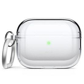 【エントリーで最大全額ポイント還元｜8/5迄】 ELAGO｜エラゴ AirPods Pro 2nd用 カラビナ付きTPUケース クリア EL_A2PCSTPHR_CL