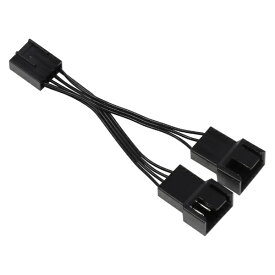 ainex｜アイネックス PWMファン用二股電源リボンケーブル 5cm ブラック CA-097A