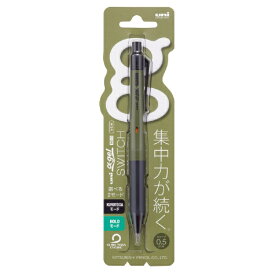 三菱鉛筆｜MITSUBISHI PENCIL uni α・gel SWITCH(ユニ アルファゲルスイッチ) シャープペンシル(シャーペン) ダークオリーブ M51009GG1P.18 [0.5mm]