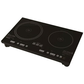 【エントリーで最大全額ポイント還元｜8/5迄】 ヤマゼン｜YAMAZEN 2口IH調理器 YET-W1452-B [2口 /100V]