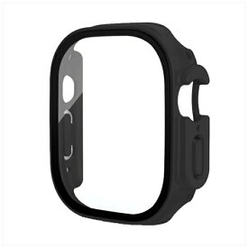 CROSS ROAD｜クロスロード Apple Watch Ultra 49mm用 ガラスフィルム一体型カバー ブラック TCAWULGC-49BK
