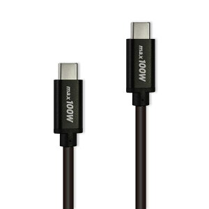 GROOVYbO[r[ USB-C  USB-CP[u [[d /] /1mx2{ /USB Power Delivery /100W /USB2.0] ubN GR-U2PD100-CC100X2