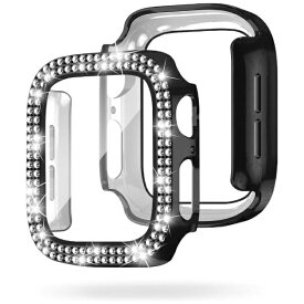 ROA｜ロア ガラスフィルム一体型ラインストーンケース for Apple Watch 44mm EGARDEN（エガーデン） ブラック EG24870AWBK