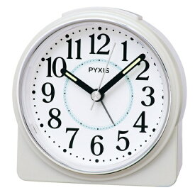 SEIKO｜セイコー 目覚まし時計 【PYXIS】 白パール NR451W [アナログ]