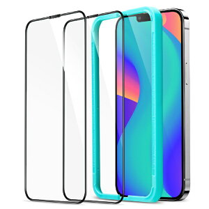 �C�[�G�X�A�[���bESR iPhone 16e/14/13/13 Pro�Ή��������K���X�t�B�����i2������j ESR Black Edge-2 Pack ArmoriteScreenProtectorUltraToughTemperedGlass