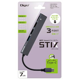 ナカバヤシ｜Nakabayashi ［USB-C オス→メス microSDカードスロット / USB-Ax3］変換アダプタ グレー COM-C3MSD123GY