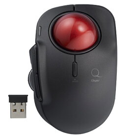 ナカバヤシ｜Nakabayashi マウス Qシリーズ トラックボール(Chrome/Mac/Windows11対応) ブラック MUS-TRLF184BK [レーザー /無線(ワイヤレス) /5ボタン /USB]