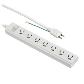 オーム電機｜OHM ELECTRIC 抜け止めOAタップアース付き3ピンプラグ対応雷ガード7個口3m HS-TKL733PB3-W [3.0m /7個口 /スイッチ付き（一括）]