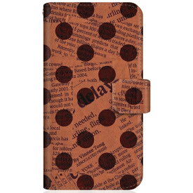 CaseMarket｜ケースマーケット CaseMarket SCV46 スリム手帳型ケース Newspaper Dot ビンテージ オレンジ クラシック SCV46-BCM2S2552-78