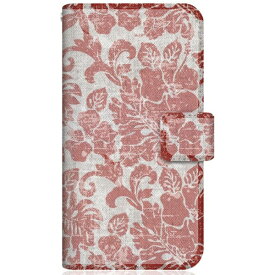 CaseMarket｜ケースマーケット CaseMarket SH-M11 スリム手帳型ケース トロピカル タヒチ柄 モンステラ & ハイビスカス リバティ レッド SH-M11-BCM2S2138-78