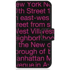 CaseMarket｜ケースマーケット CaseMarket KYV47 スリム手帳型ケース New York Typography - ピンク スリム ダイアリー KYV47-BCM2S2633-78