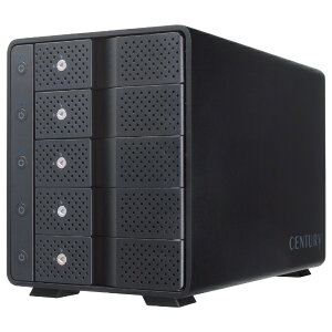 Z`[bCentury Corporation HDDP[X USB-C{USB-Aڑ ̃JvZ}V 5Bay V2 ubN CRCM535U32CIS [3.5C`Ή /SATA /5]