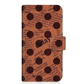 CaseMarket｜ケースマーケット CaseMarket G020N スリム手帳型ケース Newspaper Dot ビンテージ オレンジ クラシック G020N-BCM2S2552-78