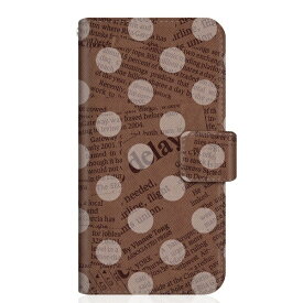 CaseMarket｜ケースマーケット CaseMarket YAL-L21 スリム手帳型ケース Newspaper Dot ビンテージ ブラウン クラシック YAL-L21-BCM2S2551-78