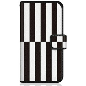 CaseMarket｜ケースマーケット CaseMarket SOV40 スリム手帳型ケース 北欧 モダン モノトーン クロス パターン Black & White SOV40-BCM2S2113-78