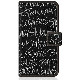 CaseMarket｜ケースマーケット CaseMarket SOV40 スリム手帳型ケース United State City アメリカン シティー タイポグラフィー ブラック SOV40-BCM2S2108-78