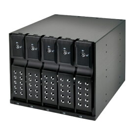 センチュリー｜Century Corporation リムーバブルラック 5Bayモデル V2 [5.25インチベイ3段→SATA HDD 3.5インチx5] iStarUSA BPN-DE Series BPN-DE350SS-BK2